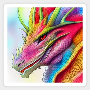 Rainbow Horned Dragon Sticker